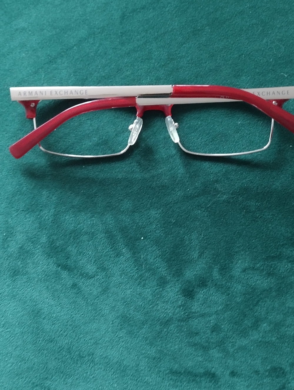Red / Silver-tone Metal AC1007 Men's Eyeglasses Frame Only